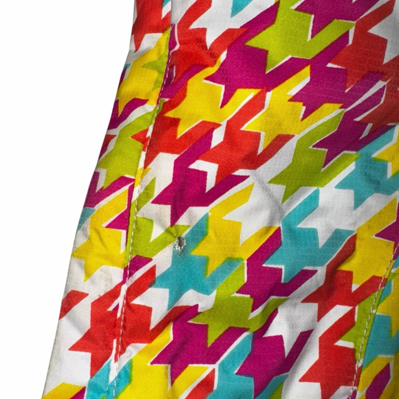 L.L.Bean Kids Houndstooth Ski Pants 10 Multicolor Insulated Snow Pink - Picture 6 of 7